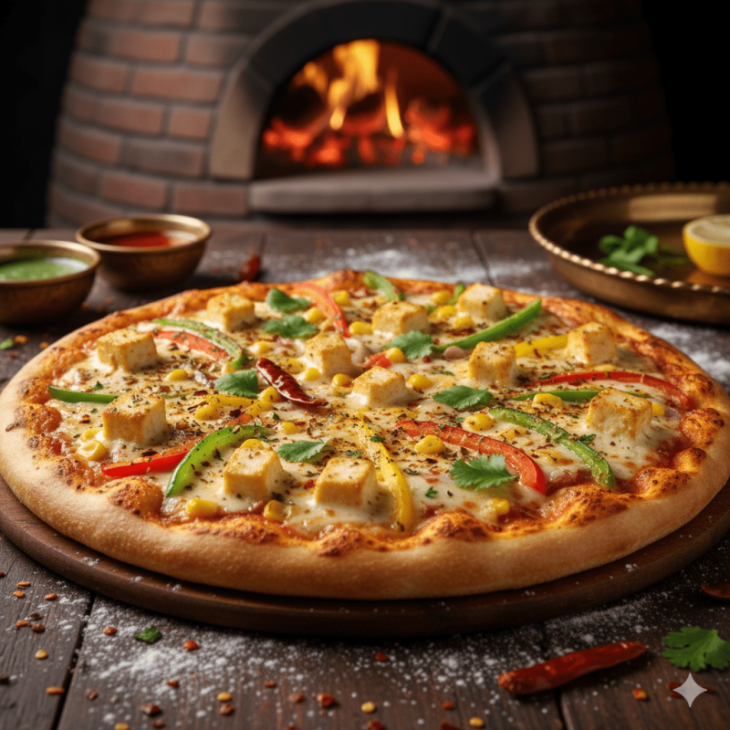CAPSICUM CORN AND PANEER PIZZA
