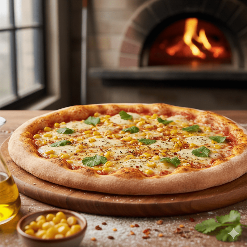 CHEESE AND CORN PIZZA