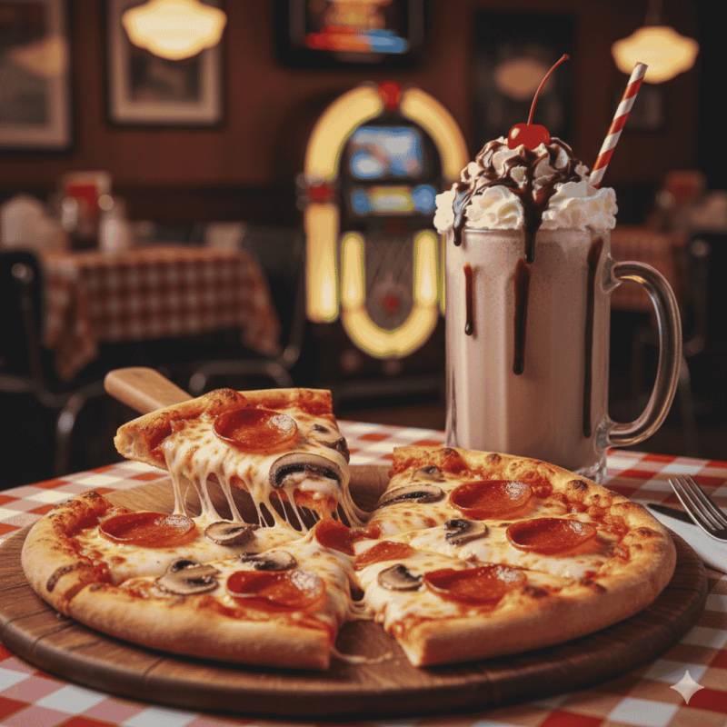 Combo For Single Pizza And Shake