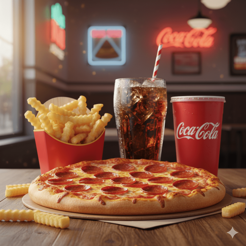 Pizza Combo (Double Topping M +Fries +Coke)
